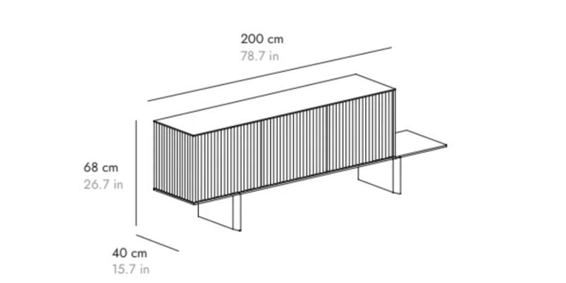 L 200 cm 3 portes sur banc