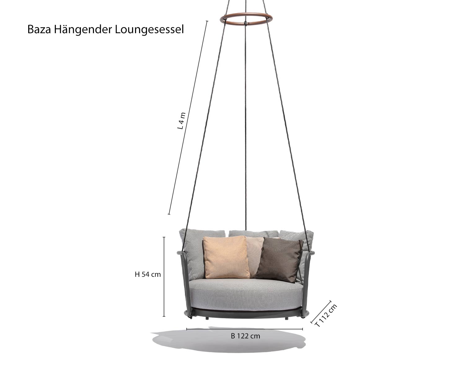 Todus Baza Round Swing Fauteuil à bascule Esquisse Tailles