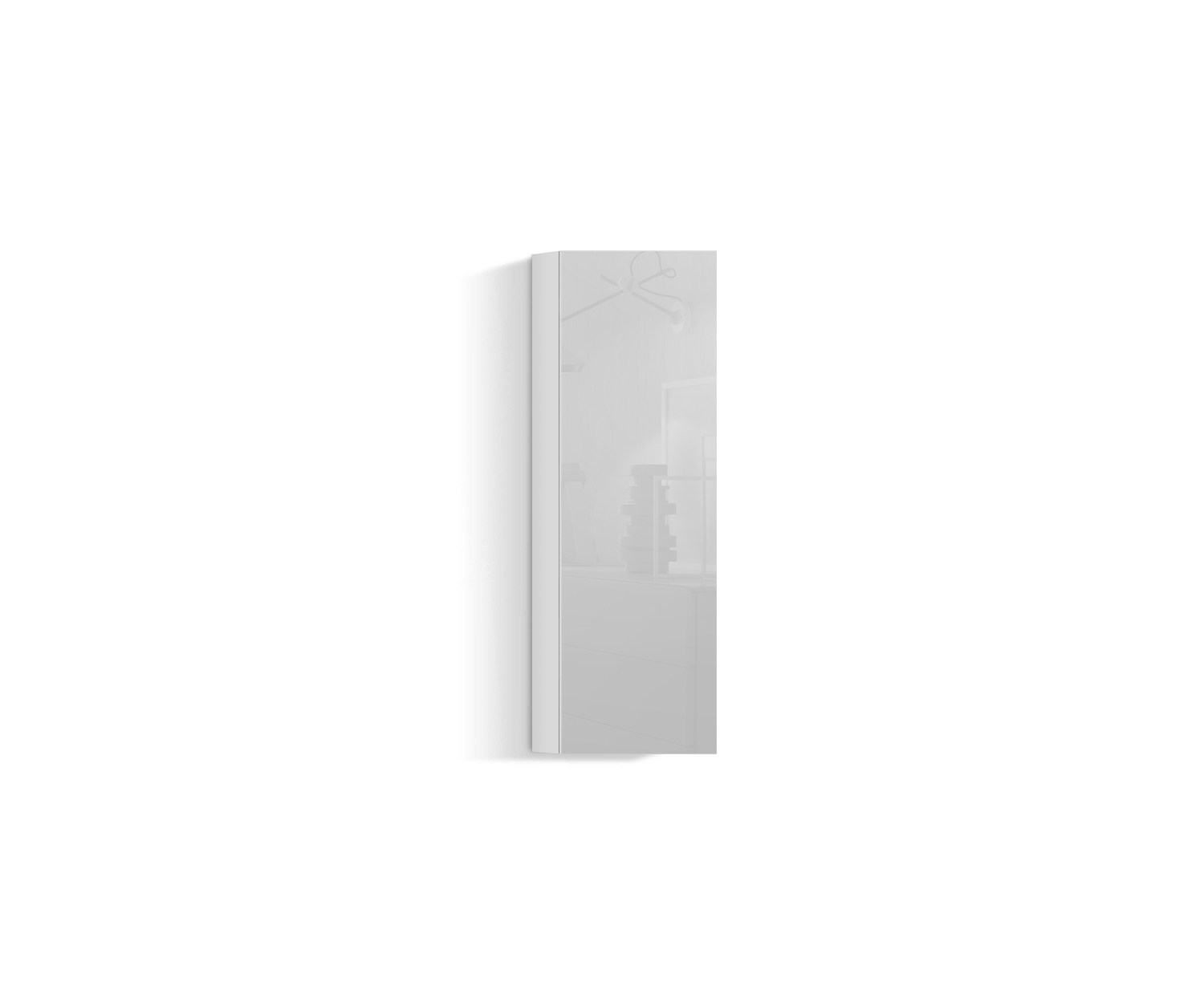 Armoire suspendue design salon Vertical H96 L30 blanc400