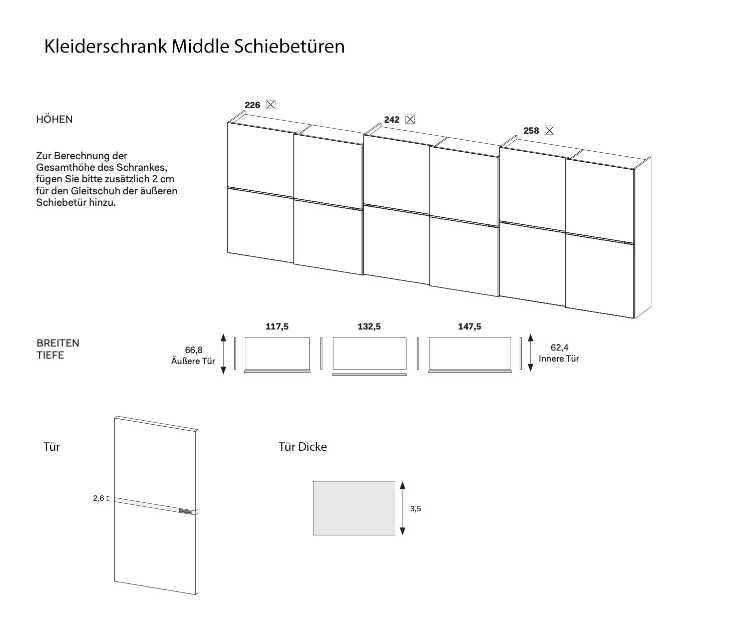 Esquisse Dimensions Tailles Novamobili Middle Armoire