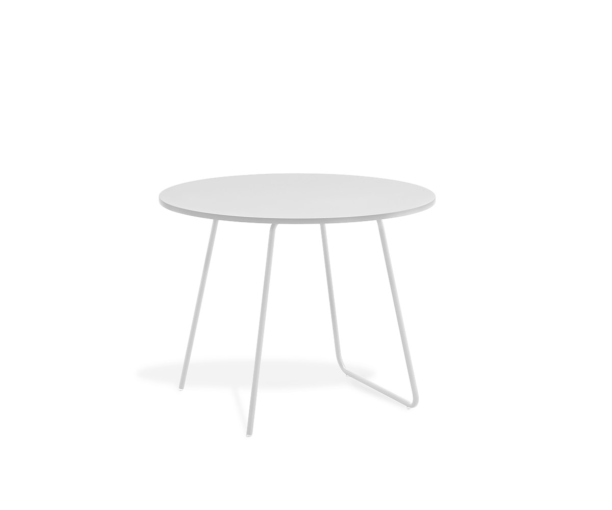 Novamobili Table d'appoint Orbis Ø 60cm blanc mat300