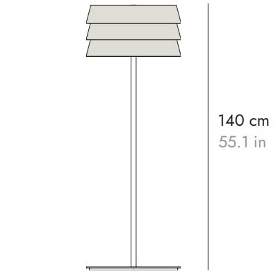 Stehleuchte H 140 cm