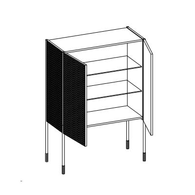 Highboard ohne Schubladen