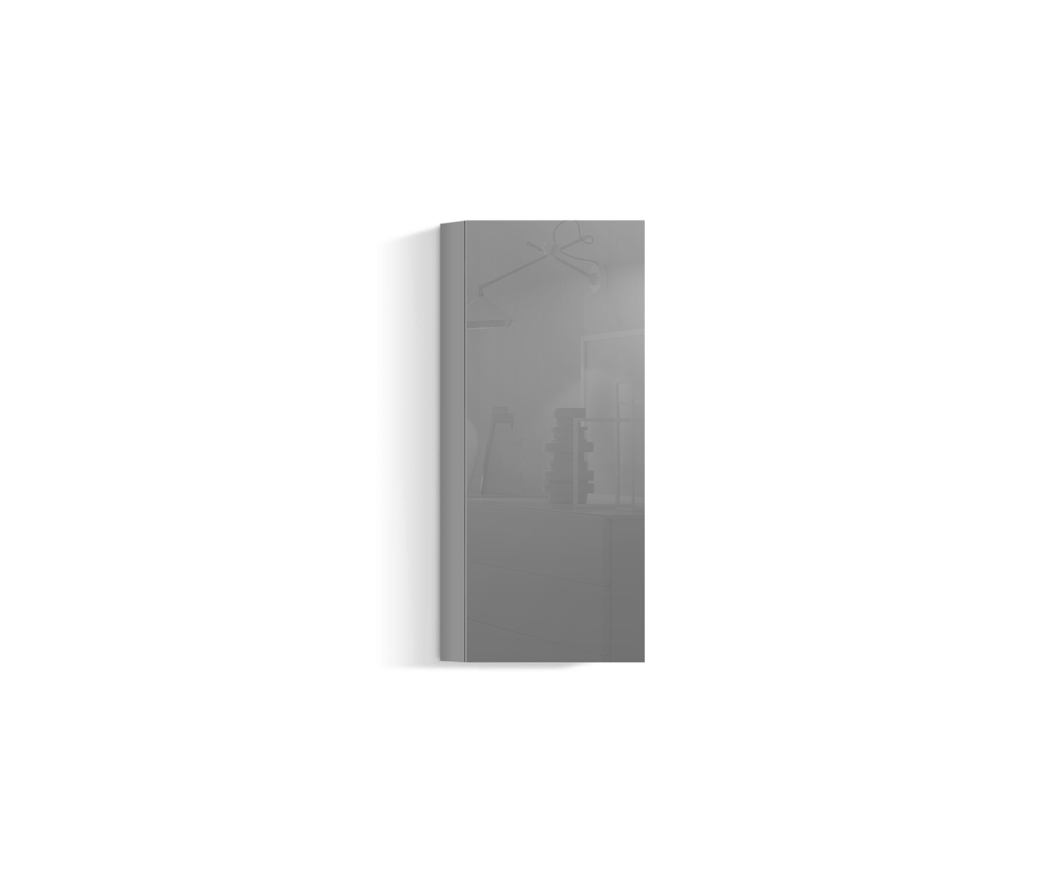 Elément suspendu design salon Vertical H96 L45 gris clair430