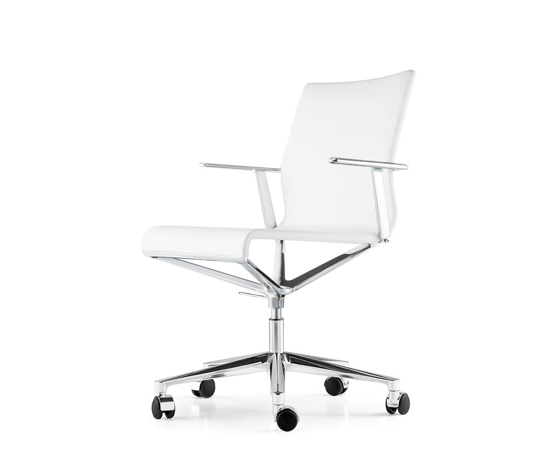 ICF Stick ETK Chair Chaise de bureau noir blanc avec roulettes H37