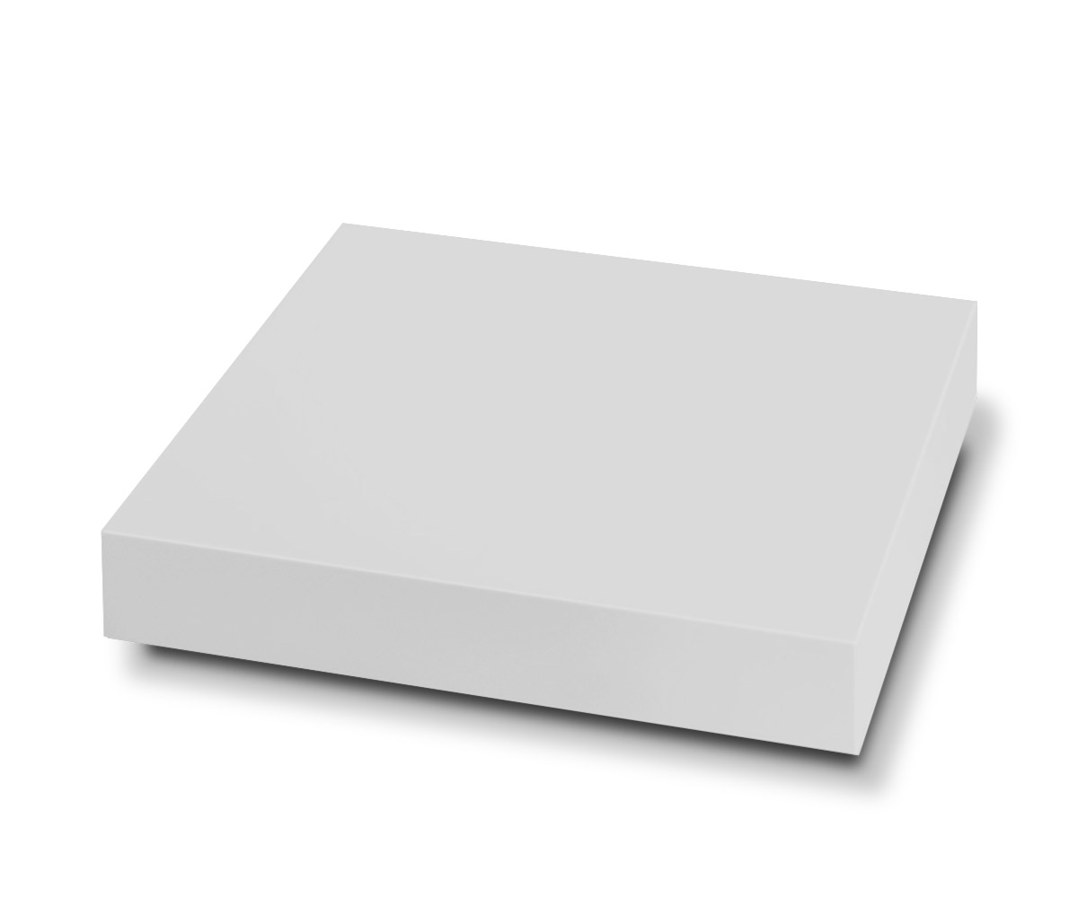 Novamobili Table basse design Ombre Mat Blanc 90x90 Hauteur 20 cm