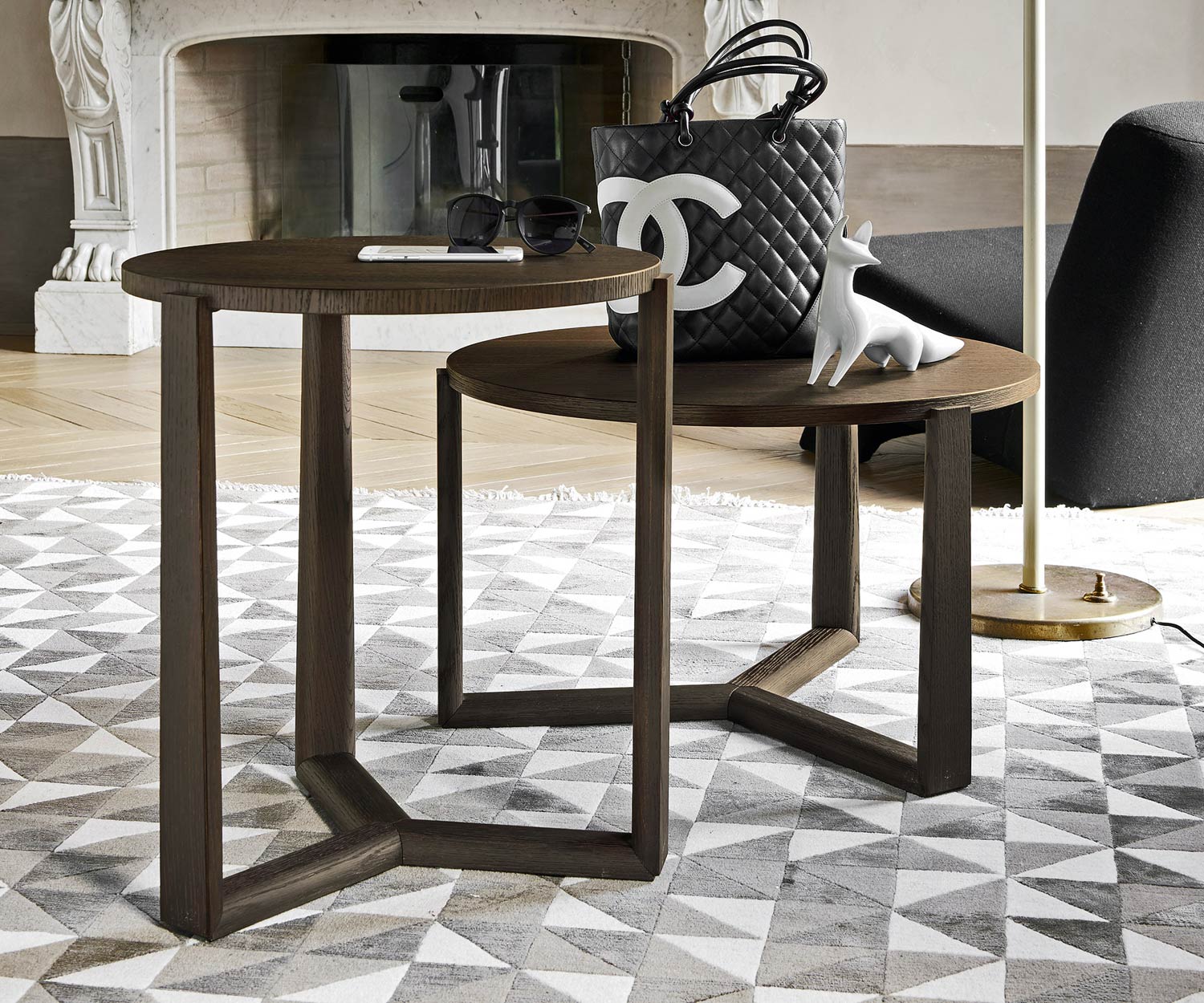 Exclusif Livitalia Table basse design chêne brun Madeira