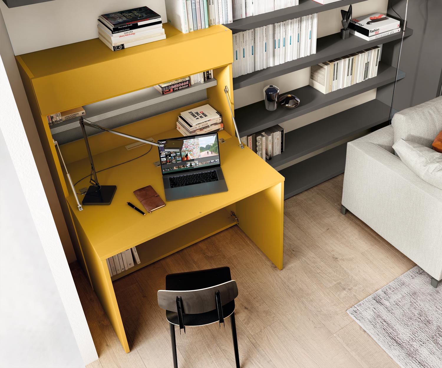 Clei Homeoffice Highboard avec bureau intégré