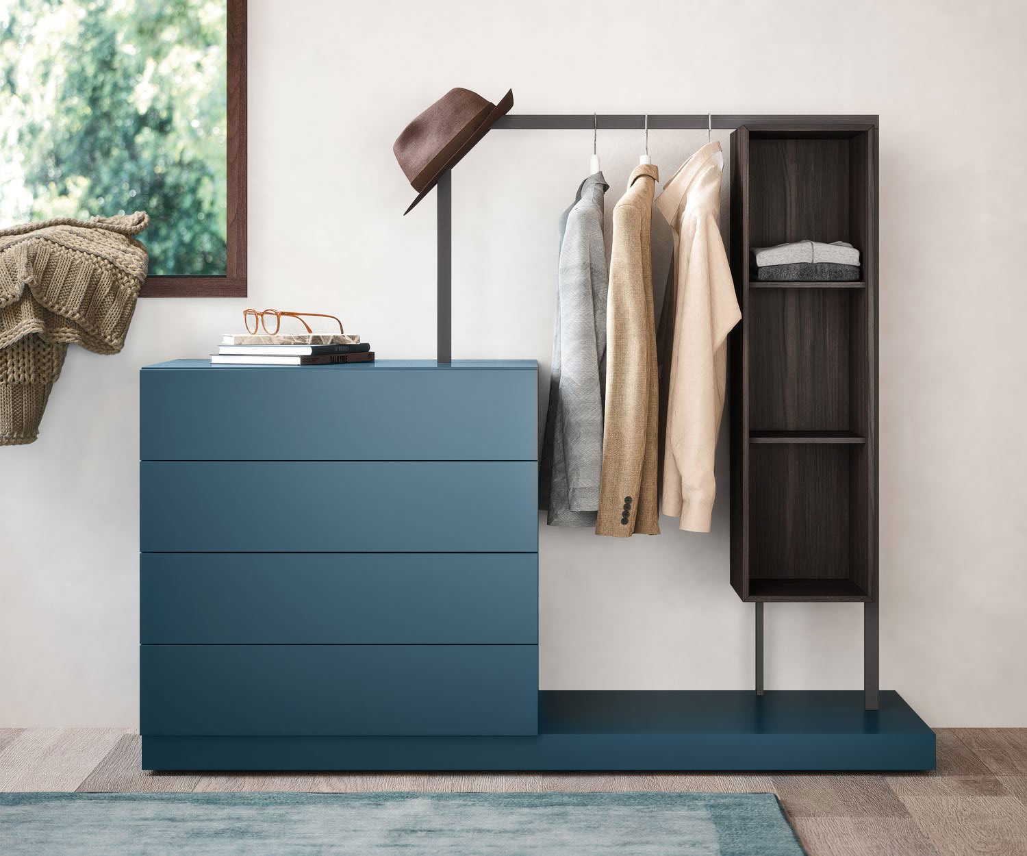 Novamobili Commode Easy 4 avec penderie