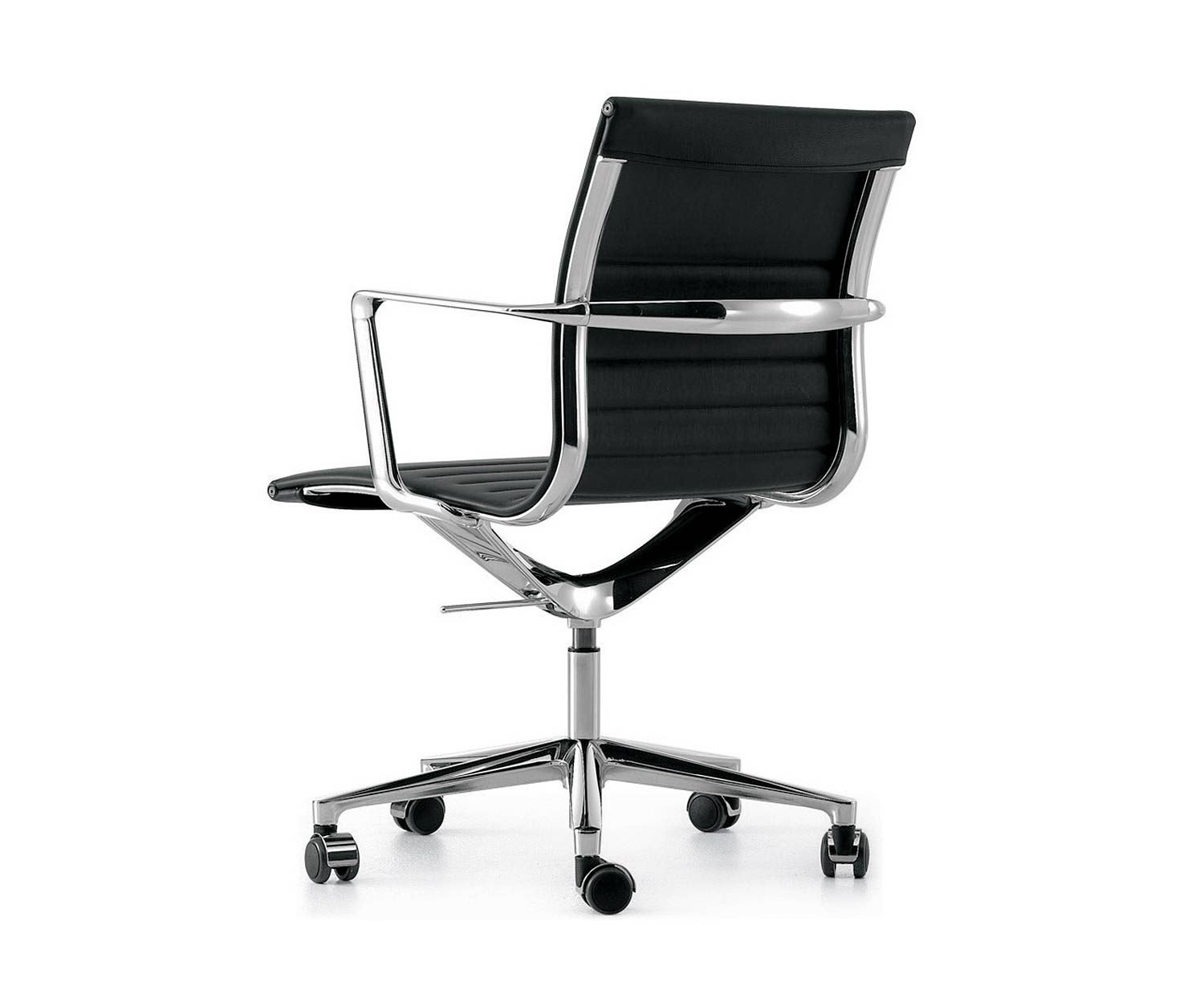 Exclusif ICF Una Management Chaise de bureau design en cuir noir