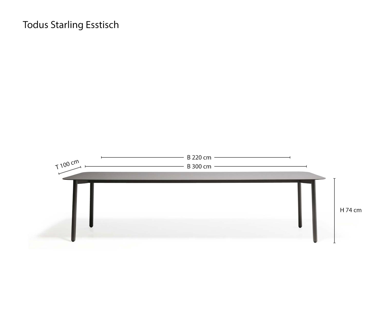 Tailles Starling Design Table à manger pour le jardin